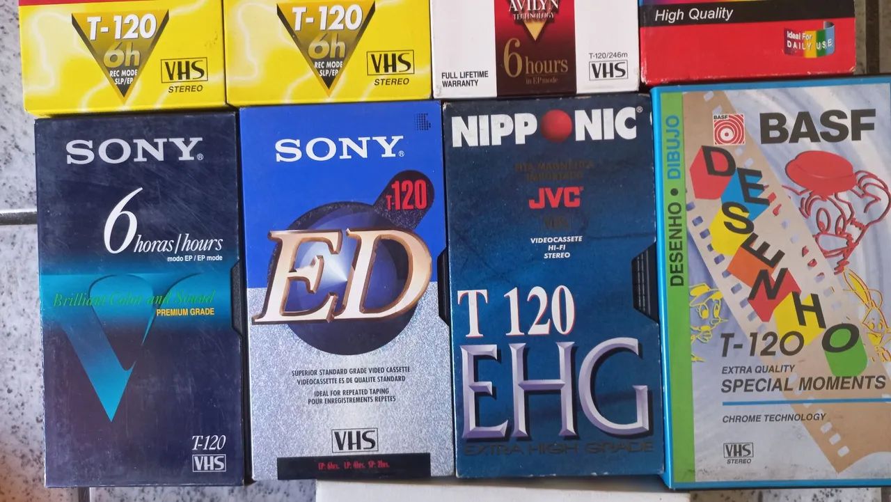 01 fitas VHS para regravar fitas vídeo Cassete televisão tv filme programa de tv uso - Foto 4