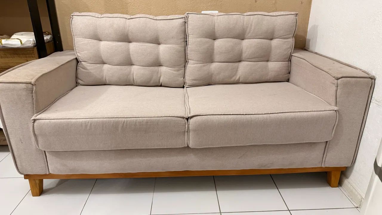 Sofá confortável  2 lugares linho  - Foto 4