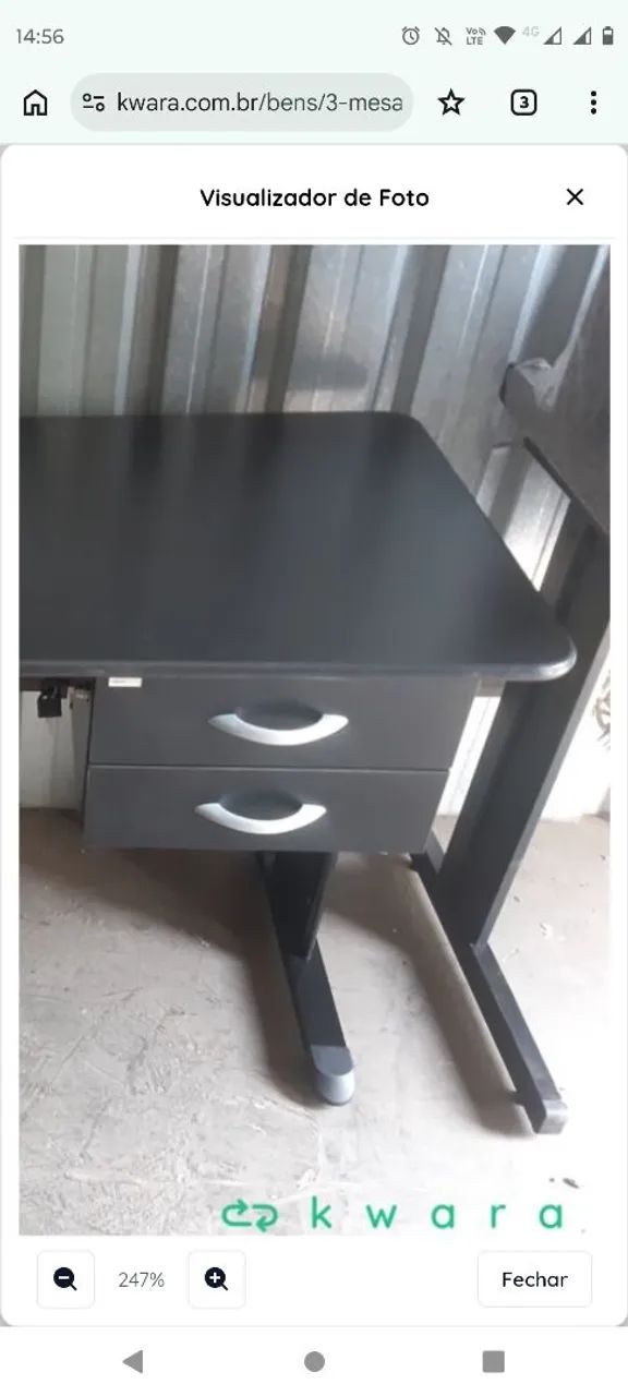 Mesa de escritório com gaveteiro (2 gavetas) - Foto 2