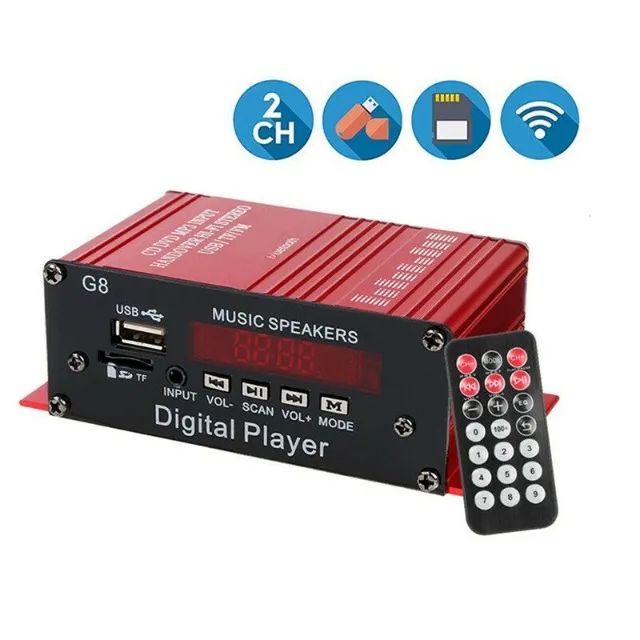 Mini Amplificador Bluetooth 2 Canais Estéreo - Foto 4