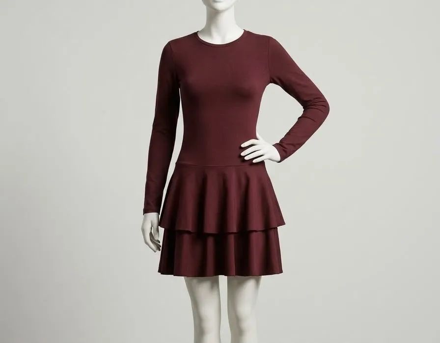 Vestido estampado e manga longa  - Foto 3