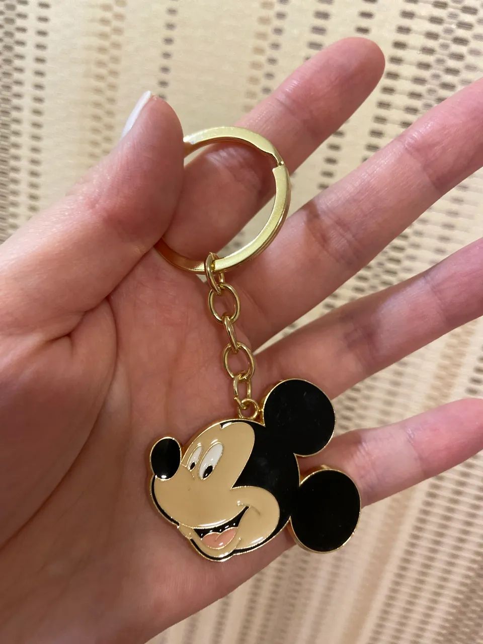 Chaveiros Dourados Disney Mickey & Minnie