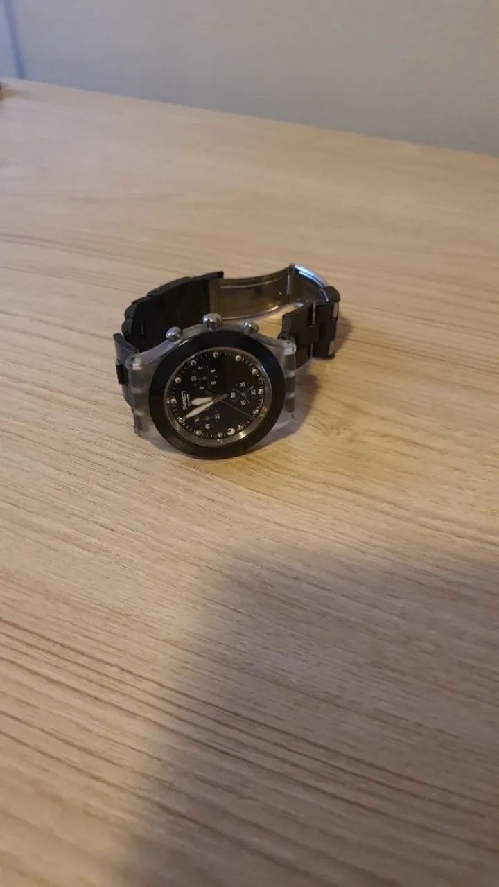 Relógio Swatch Irony Chrono Original - Suíço (Preto) - Foto 4