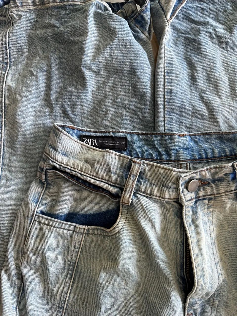 Calça cargo jeans da Zara - Foto 2
