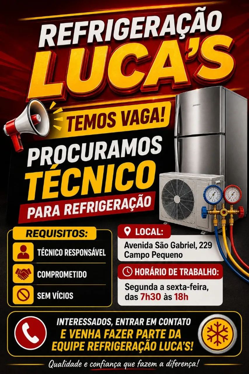 Vaga para técnico 
