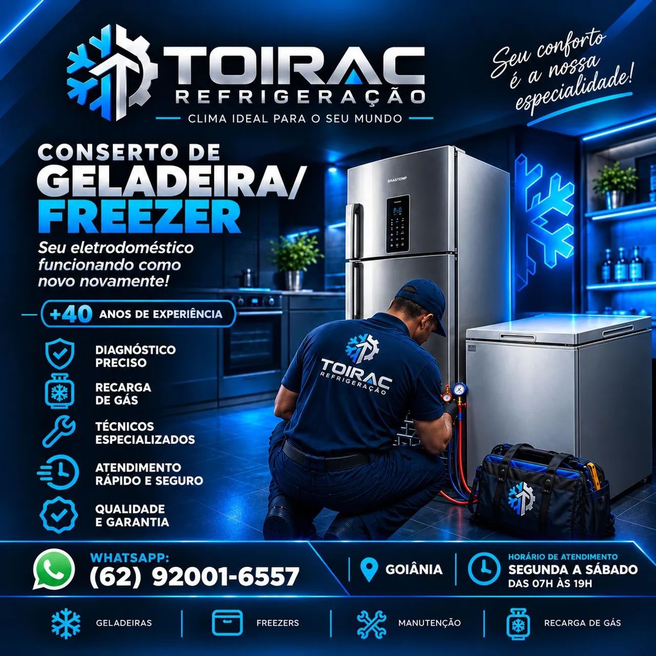 Conserto de Geladeira e Freezer 