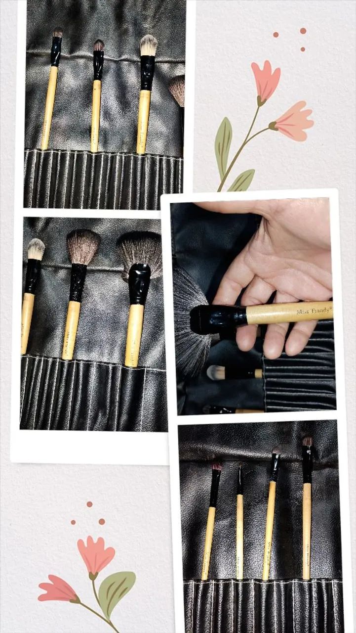 Estojo de pincéis para maquiagem com 9 pincéis. - Foto 5