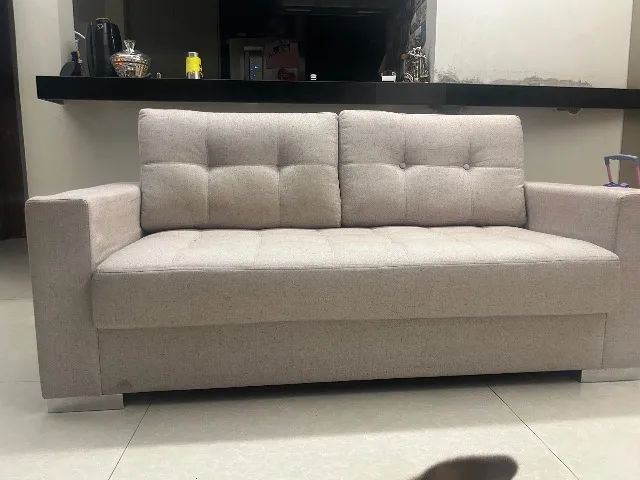 Sofá linho 1,80 em ótimo estado - Foto 2