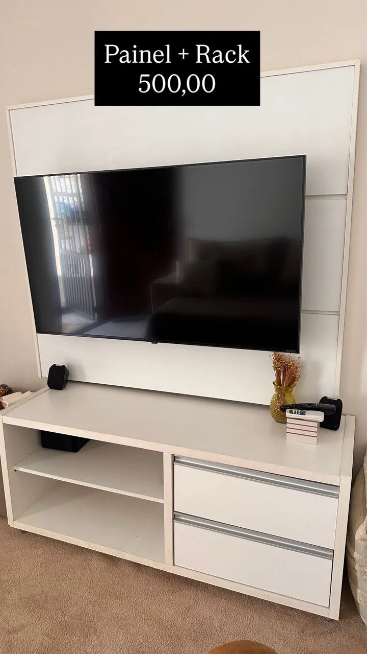 Painel de TV + Rack branco - Foto 2