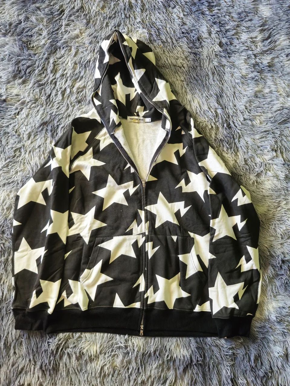 Moletom bape sta star branco/preto