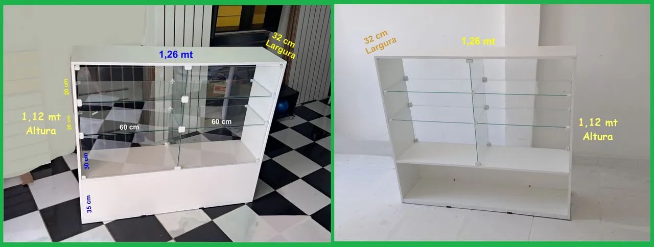 Balcão mdf e vidro para loja  - Foto 2