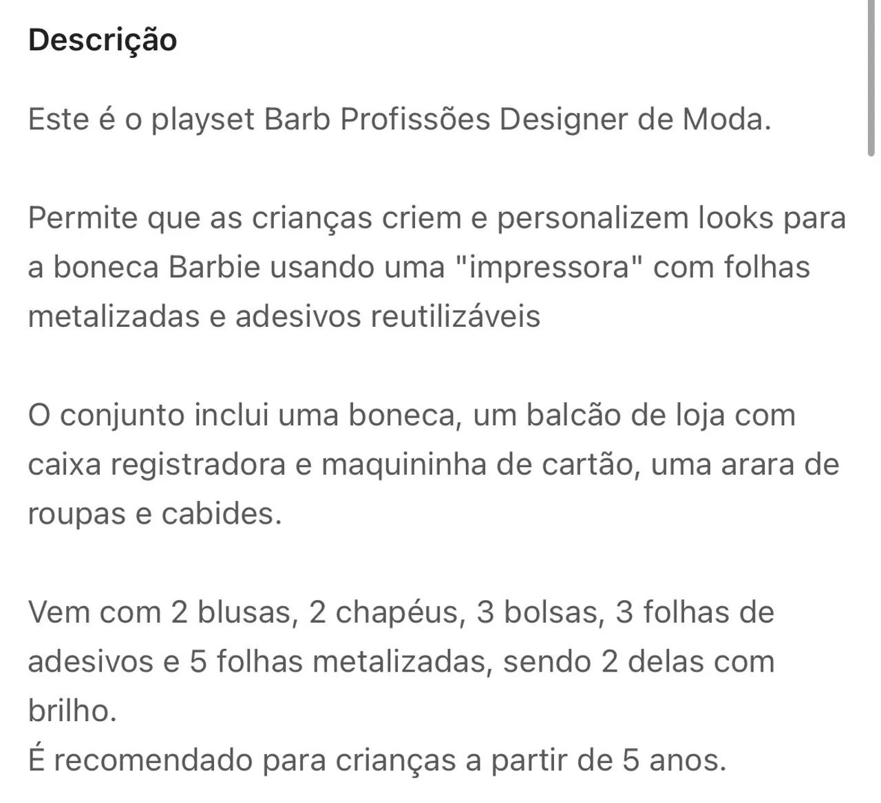 SILKGIRLSTORE  Barbie Profissões Designer de Moda. - Foto 6