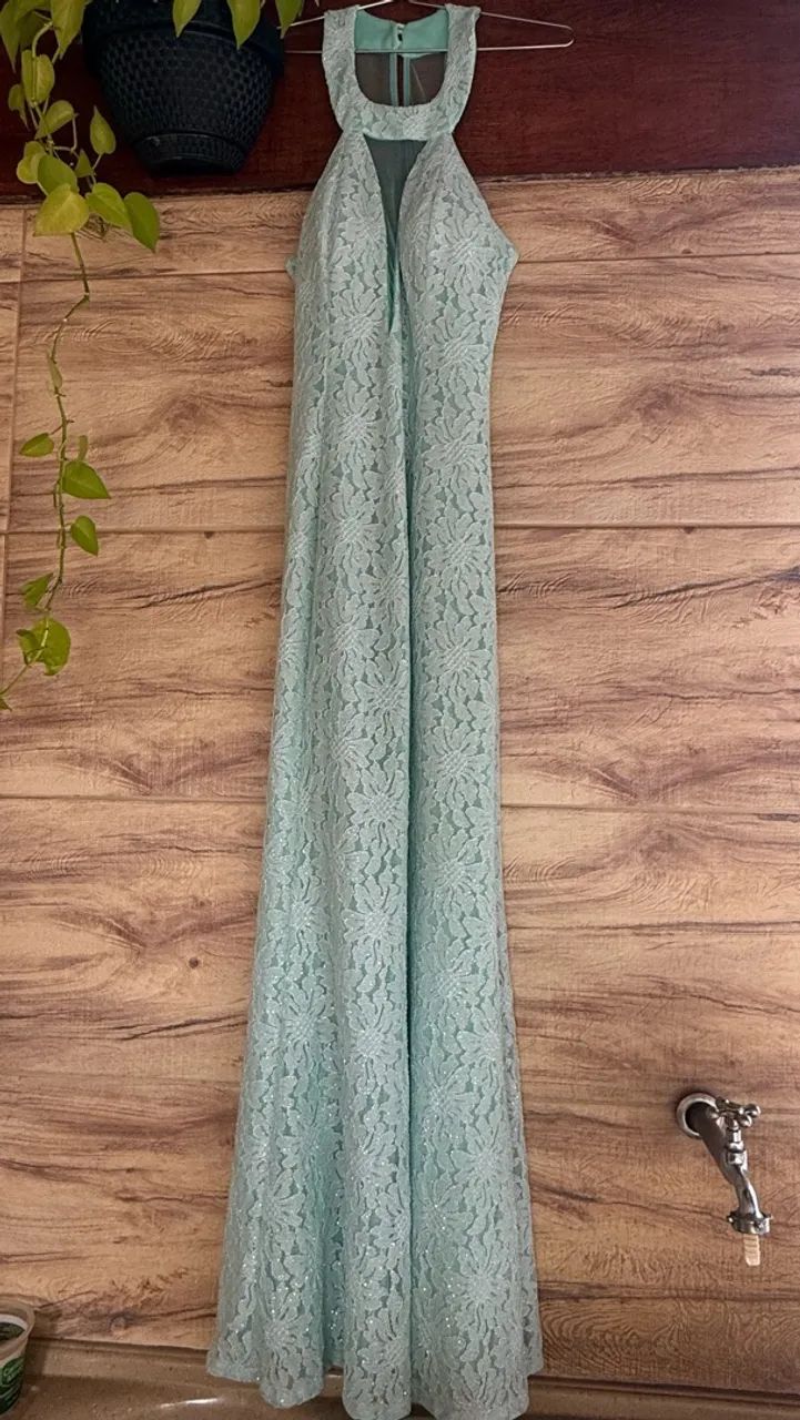 Vestido longo - Verde Água - Foto 5