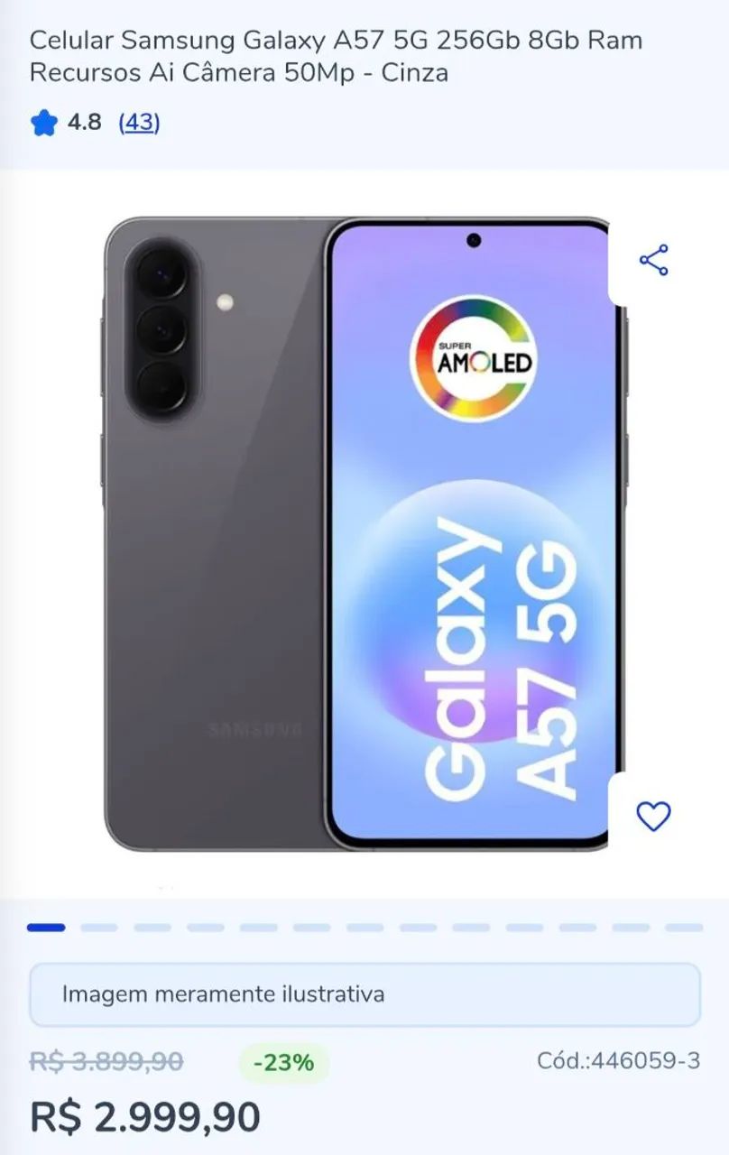 GALAXY A57 5G ( 256GB/8GB RAM )
