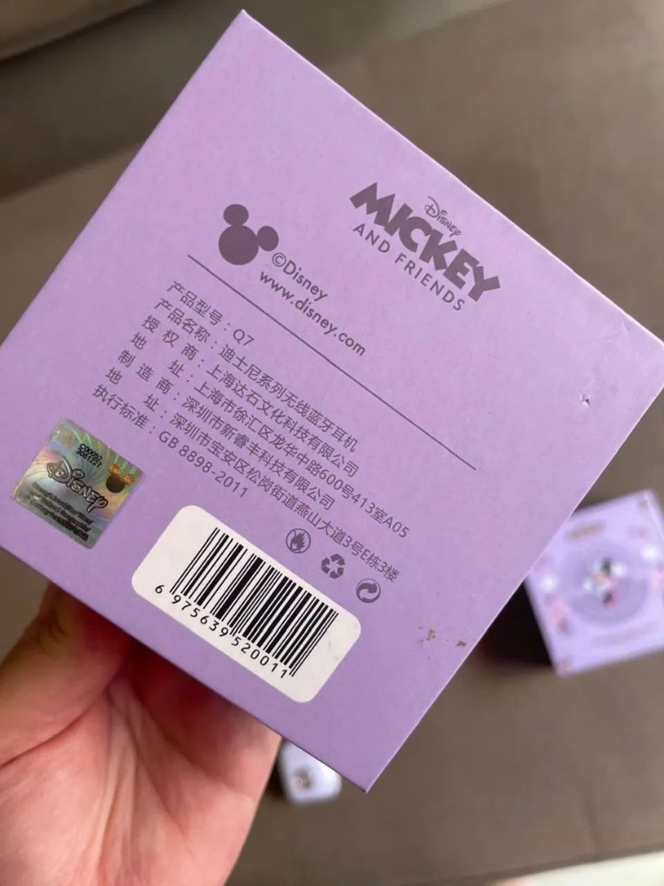 Fone bluetooth wireless Minnie Q7 Disney Shangai China - Fones de