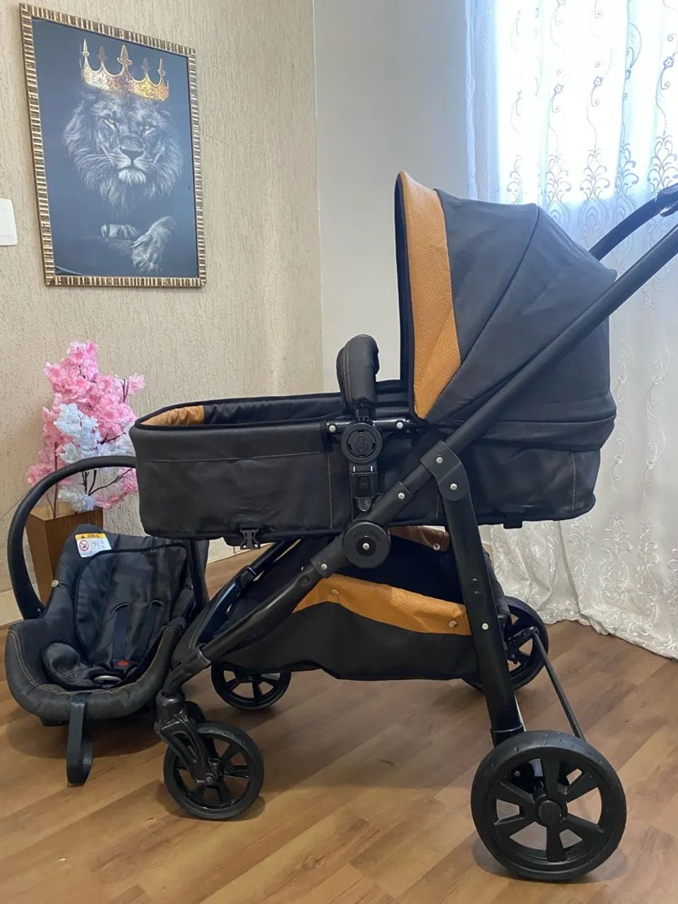 Carrinho Moisés com bebê conforto  - Foto 3