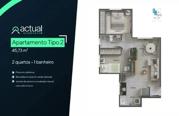 PLANTA 45m²