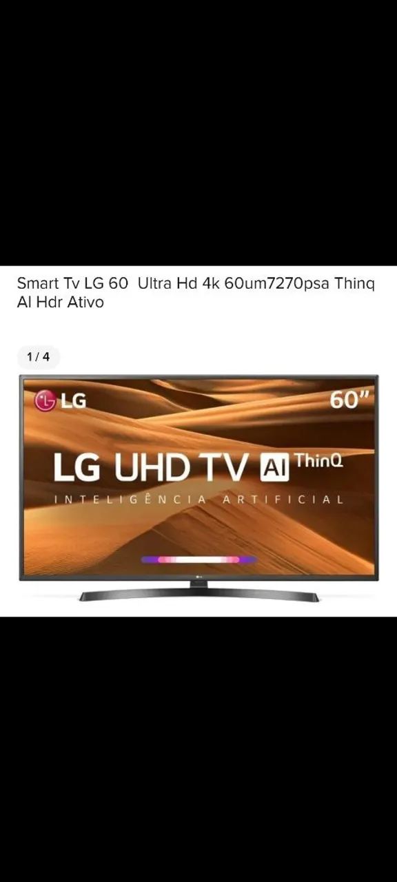 TV LG 4k  smartv 60 polegadas nova garantia 