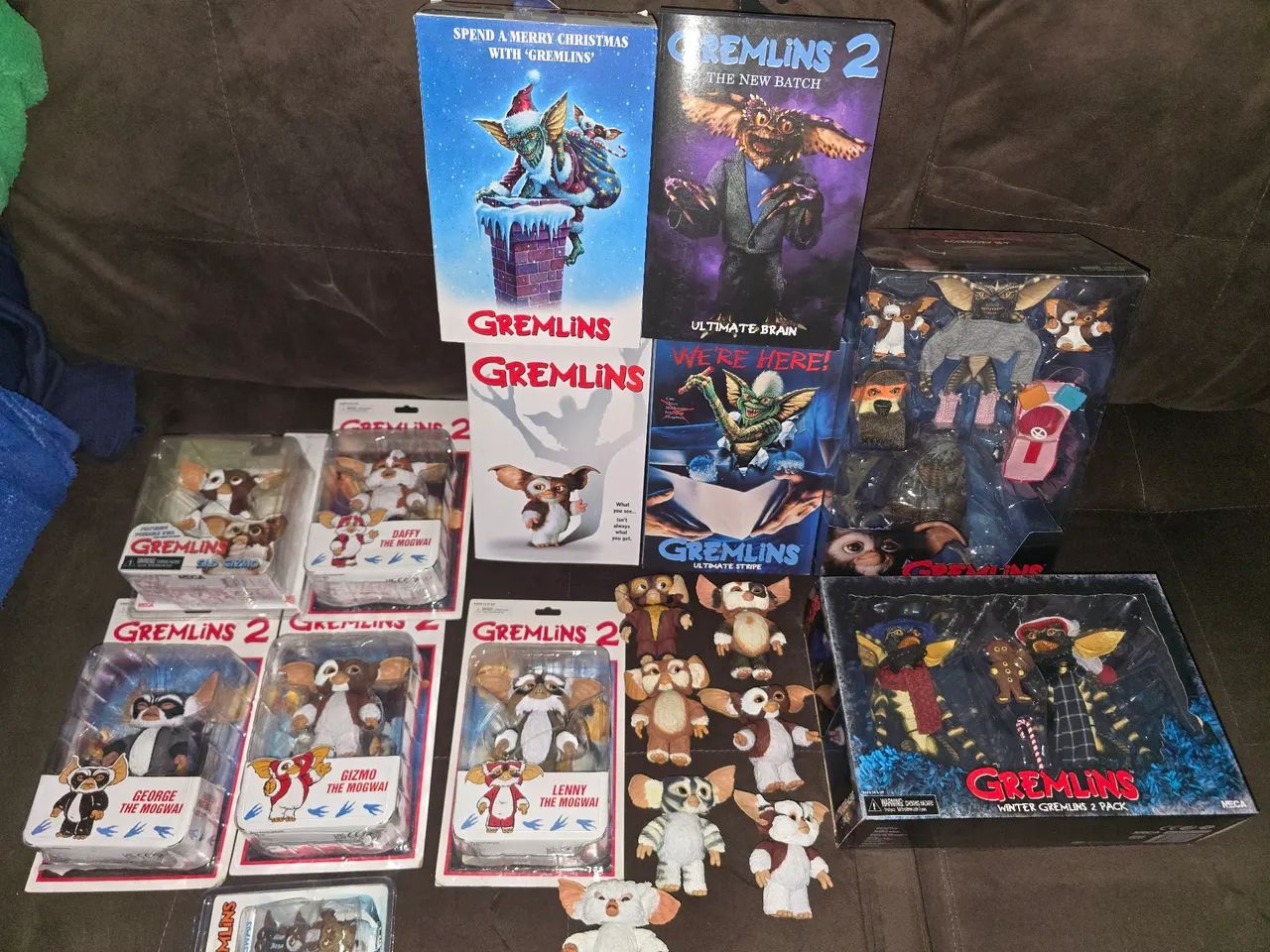 Mega Coleção Gremlins NECA - Gizmo, Stripe, Brain e Mogwais