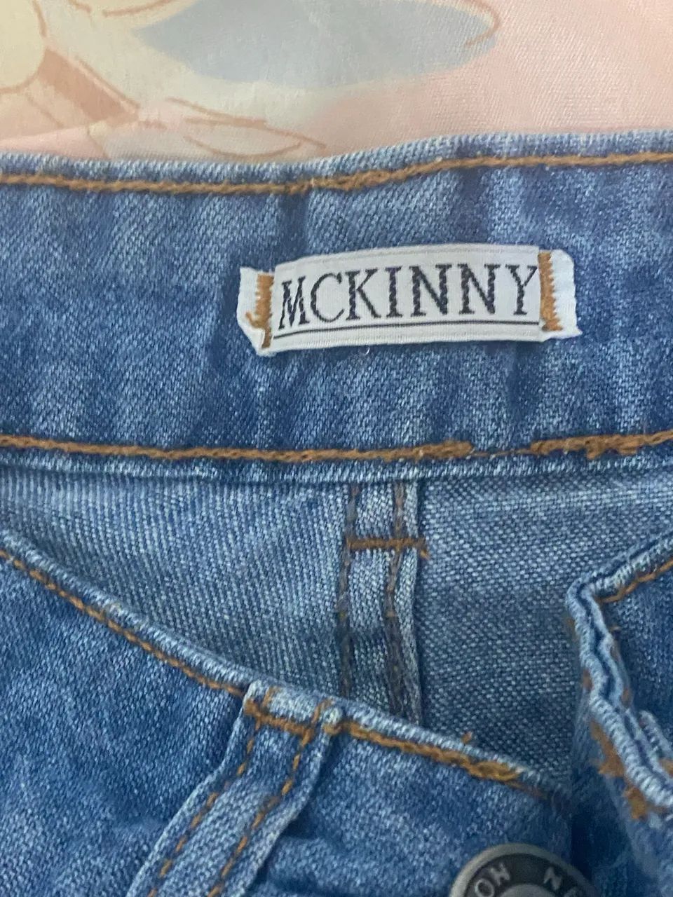 Calça cargo jeans escura - Foto 3