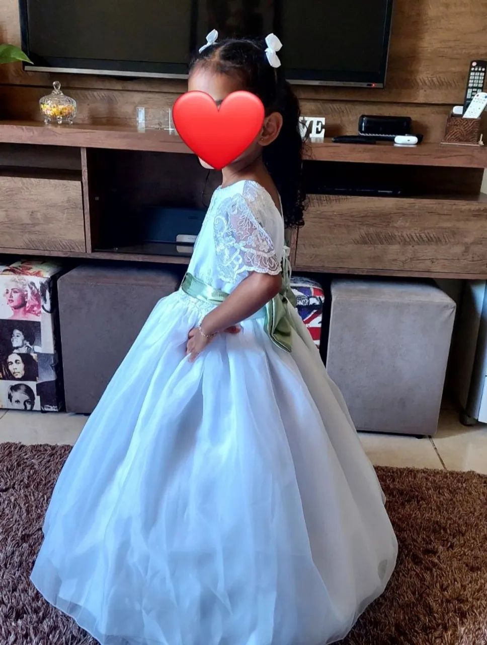 Vestido daminha branco - Foto 3