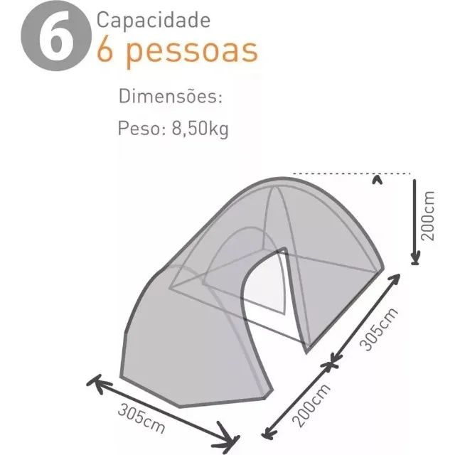 Barraca Zeus Guepardo 6 Pessoas (2M Altura) - Foto 2