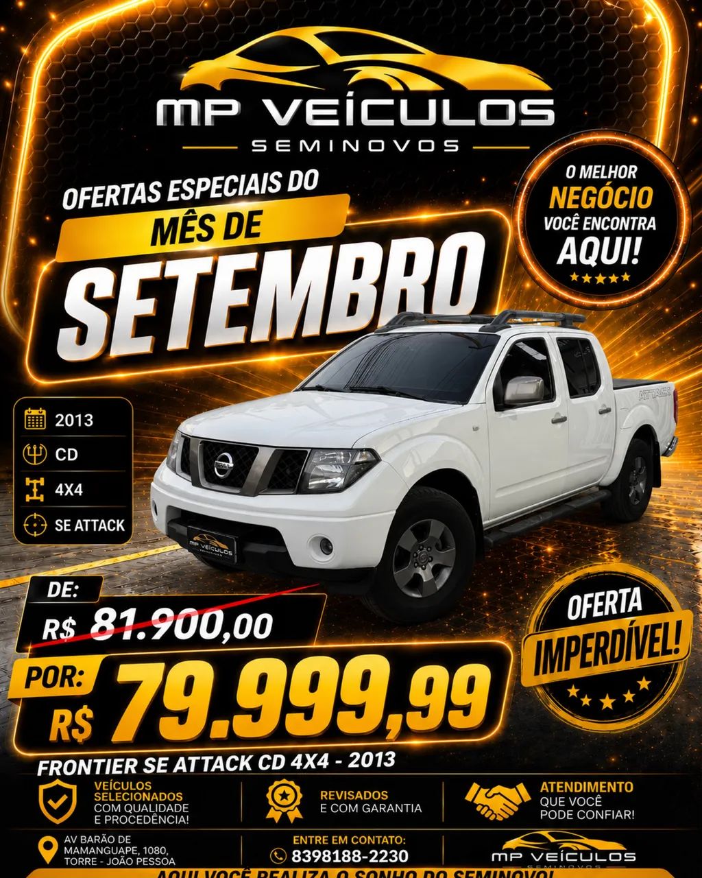 Nissan Frontier Frontier SE ATTACK CD 4x4 2.5 TB Diesel 2013