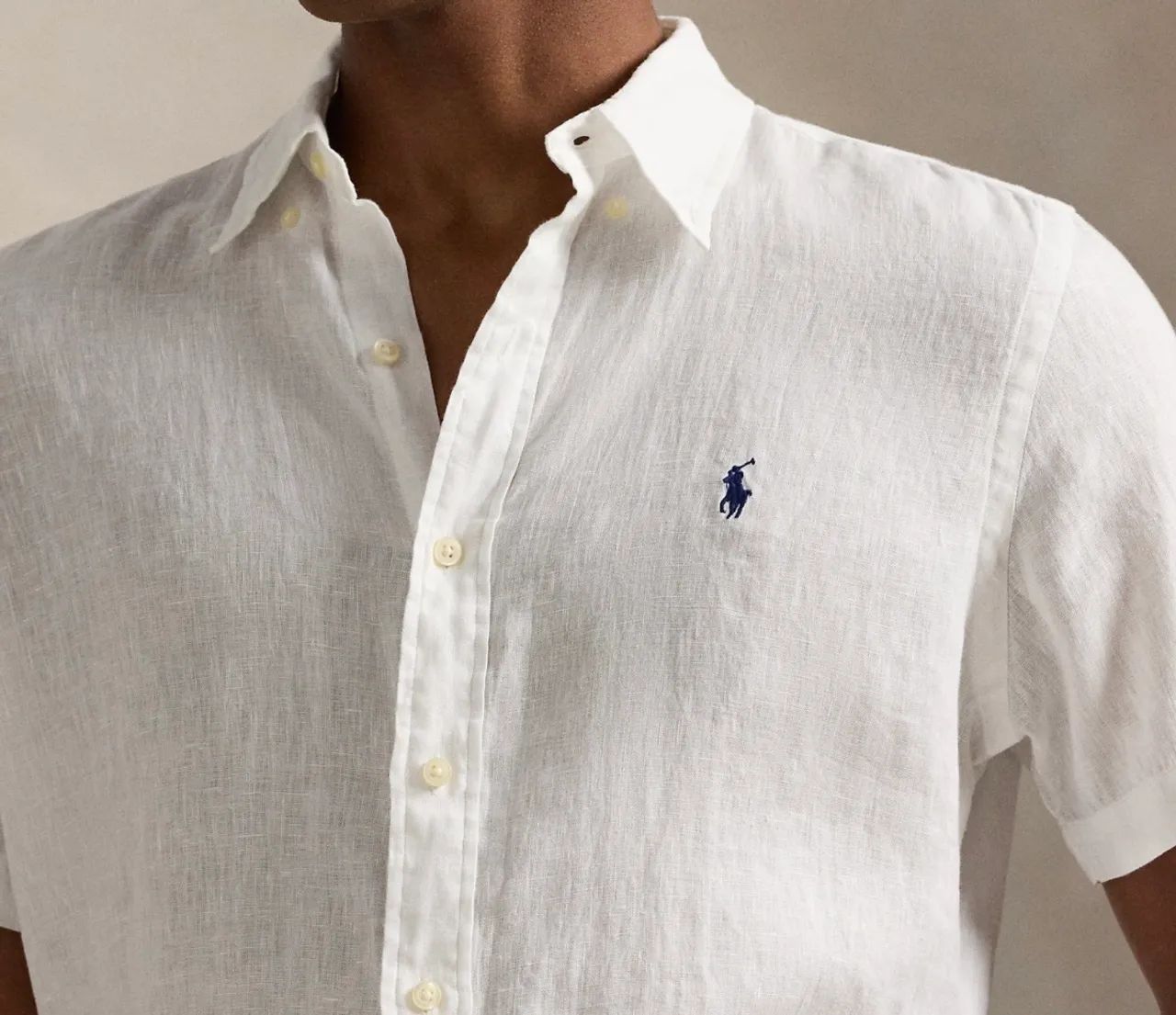 Camisa de Linho Ralph Lauren - Branca - Tam M - Foto 5