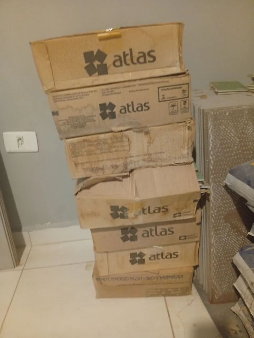 Revestimento pastilha 1° linha atlas9,80mt² 06 bolsas argamassa piso sobre piso - Foto 5