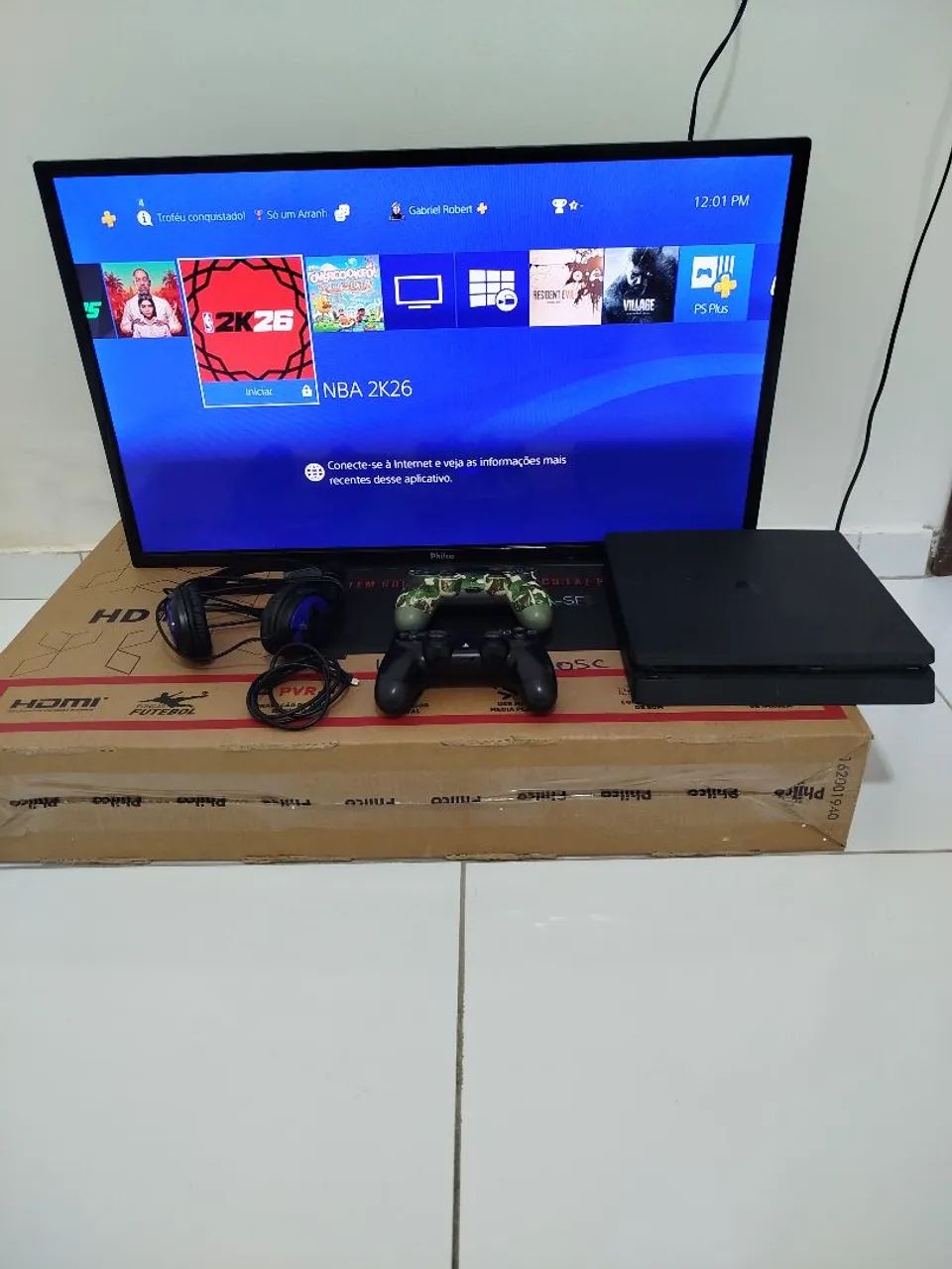 PS4 Slim e TV - Foto 5