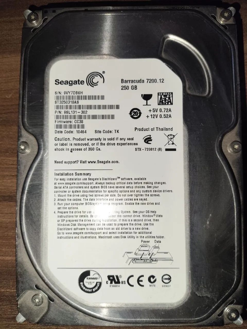 HD 3.5" Seagate 250GB