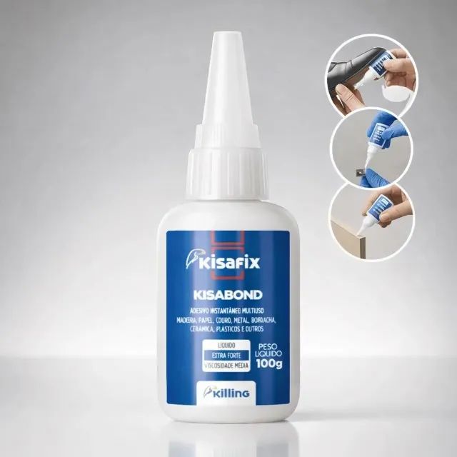 Cola Líquida Kisafix Kisabond 1793 100g Instantâneo Extra-forte - Foto 2