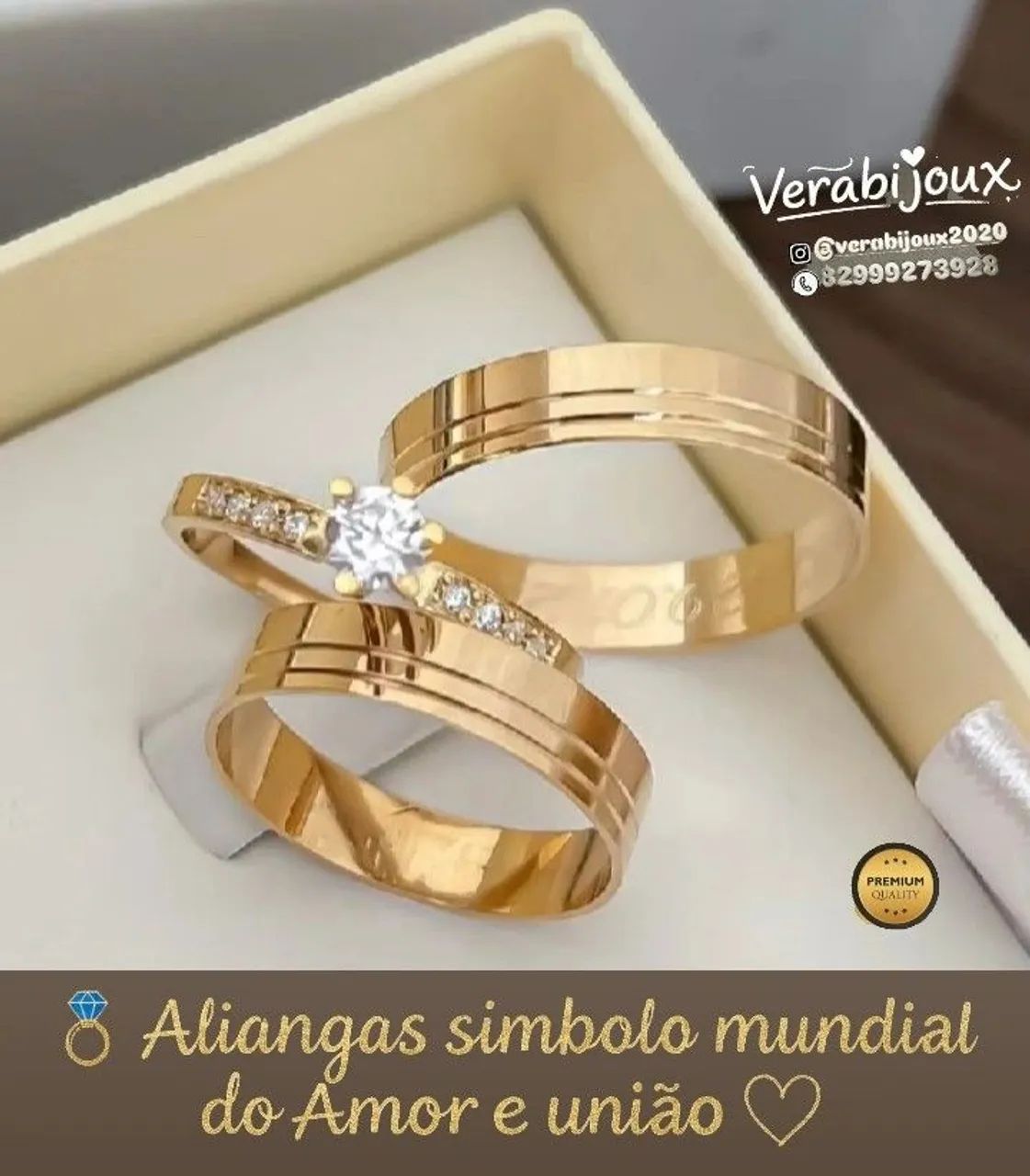 KIT DE ALIANÇAS NOIVADO E CASAMENTO  - Foto 2
