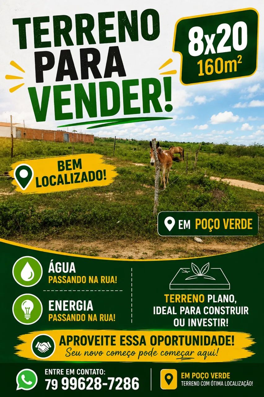 Terreno 8X20 Poço verde 