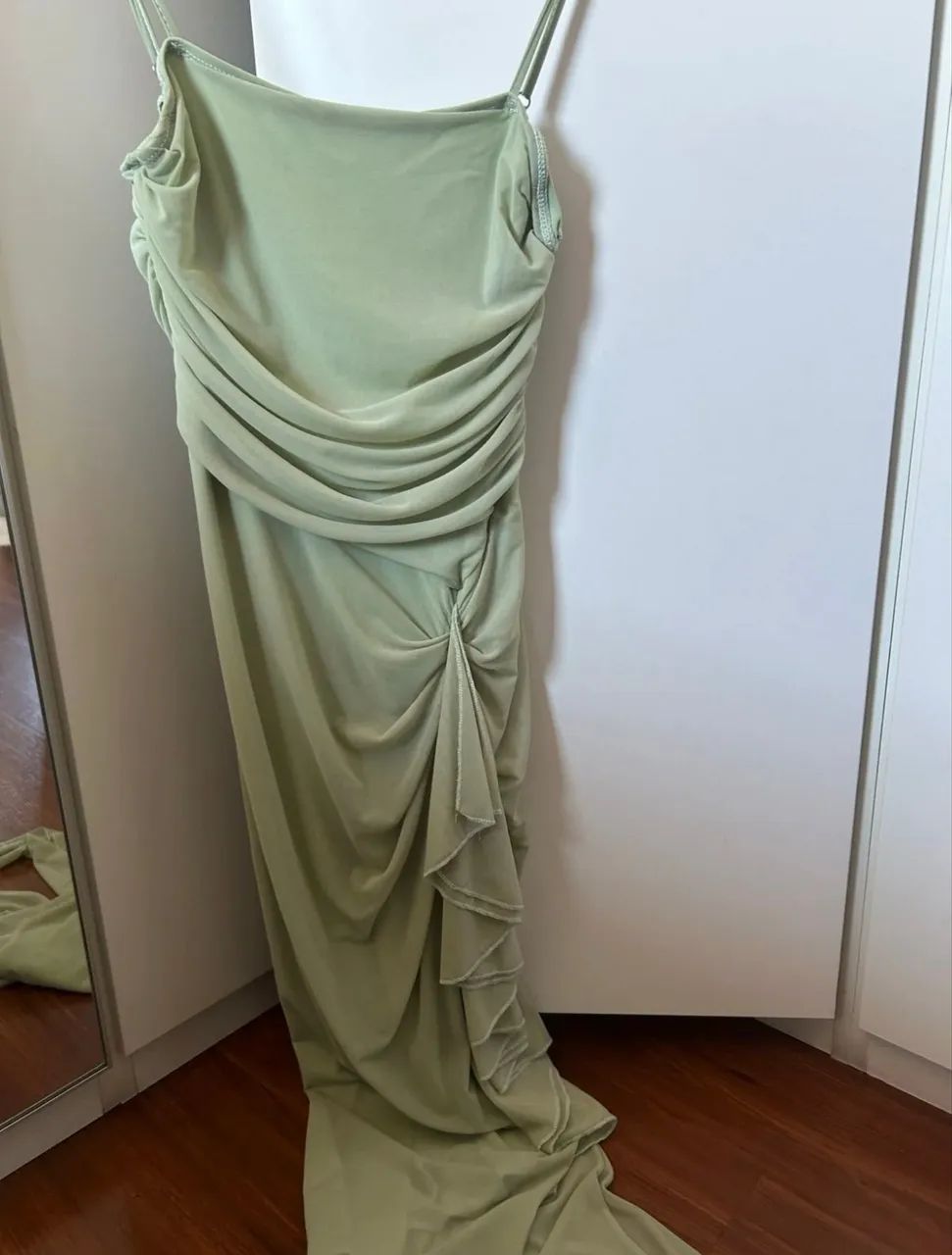 Vestido longo verde - Foto 4