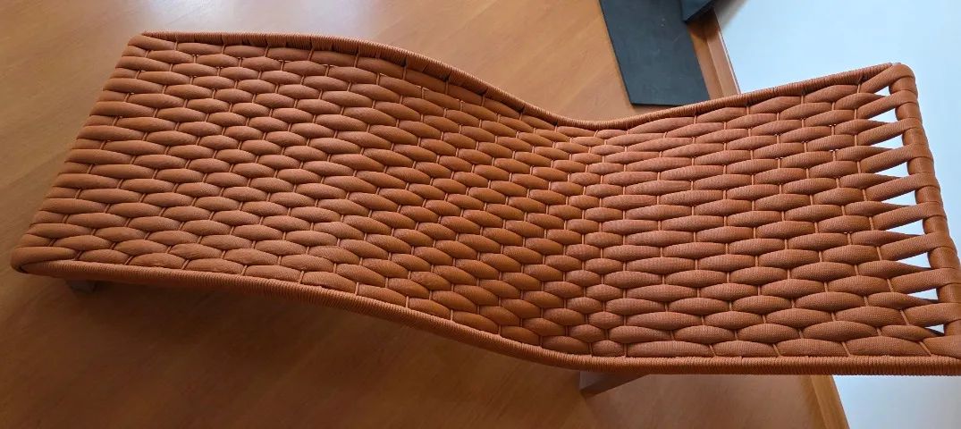Espreguiçadeira Em Tricô Náutico Para Área Externa Piscina - Foto 3