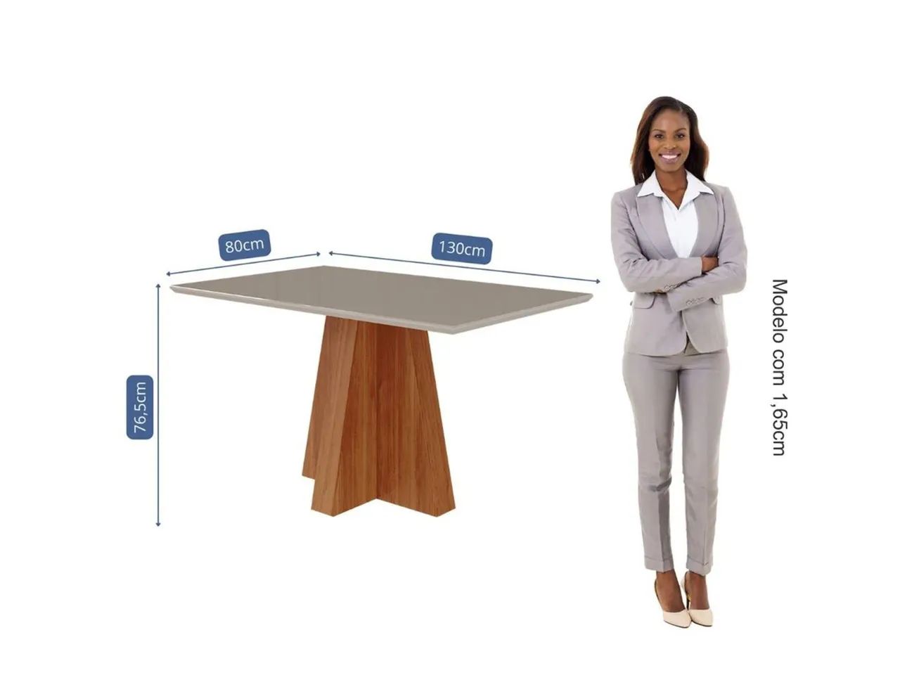 Mesa com tampo de vidro na promoção  - Foto 2