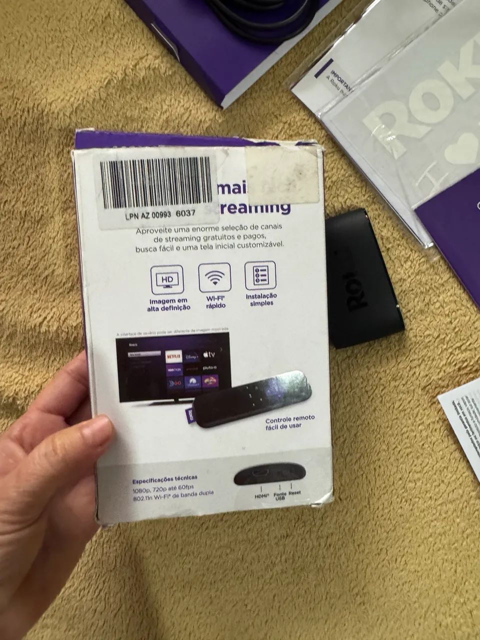 Roku Express | Dispositivo de streaming para TV HD compatível com Alexa, Siri e Google. 