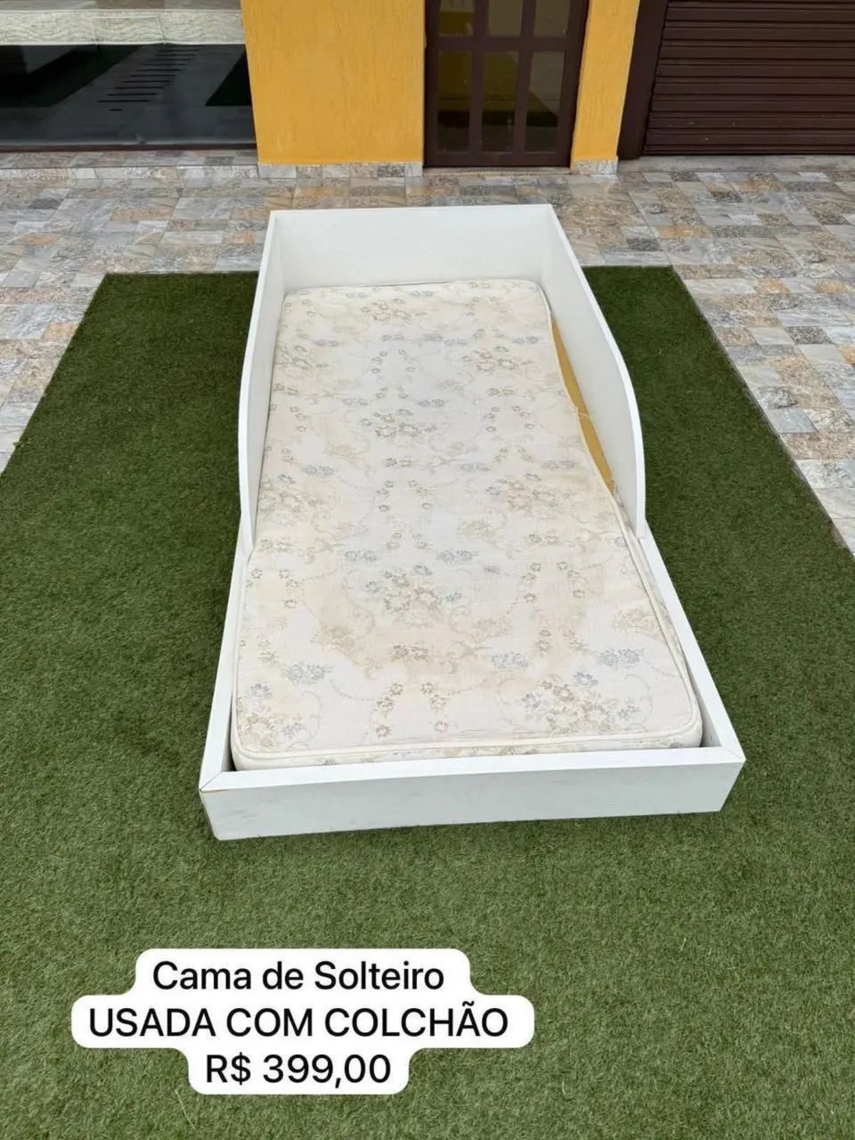 Cama de Solteiro MDF USADA - Entrego HOJE! 