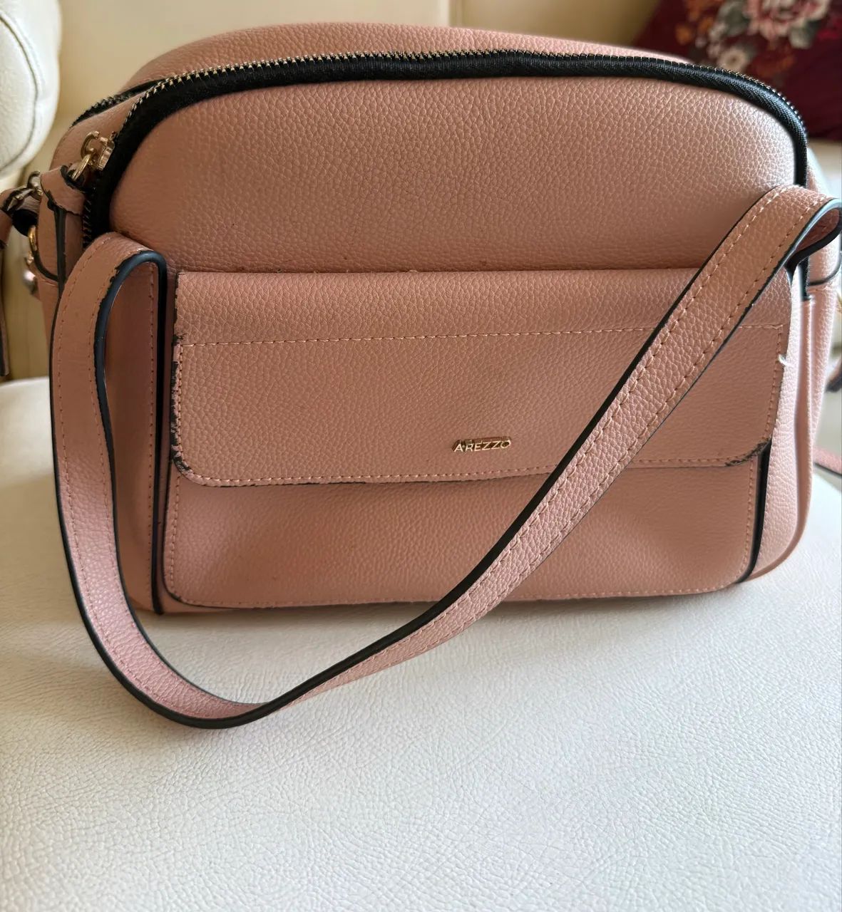 Bolsa Arezzo cor Nude Rosado - Foto 4