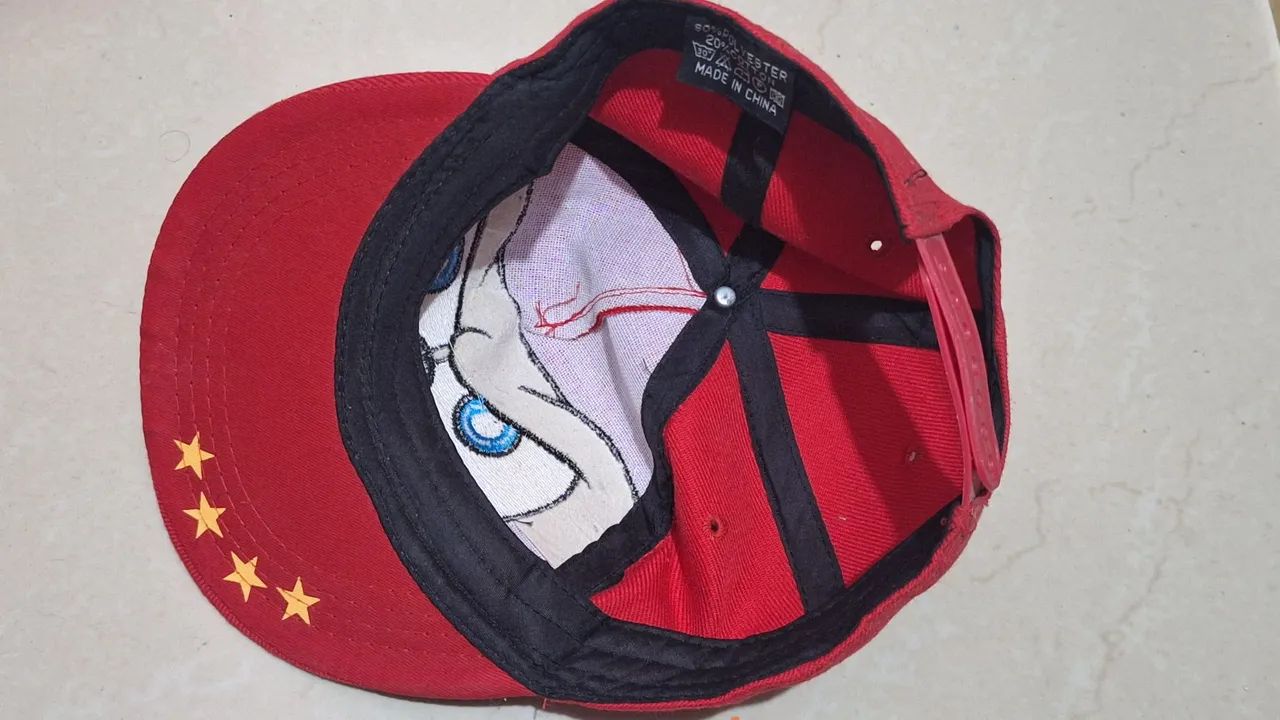 Boné infantil vermelho Bob Esponja  - Foto 2