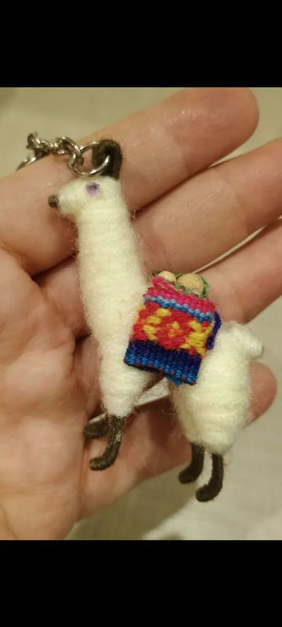 Chaveiro lhama artesanal peruano - Foto 4