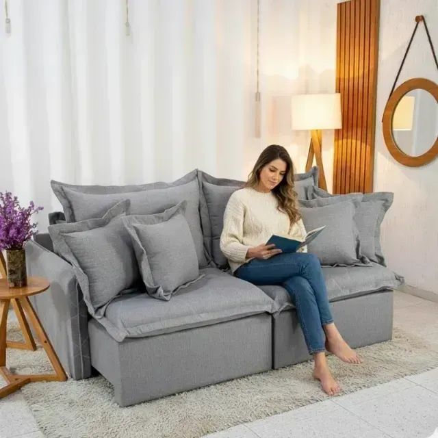 Sofá Cama Retrátil Lima 2,00 m  Sem Caixa   Novo!  Pronta Entrega! - Foto 4