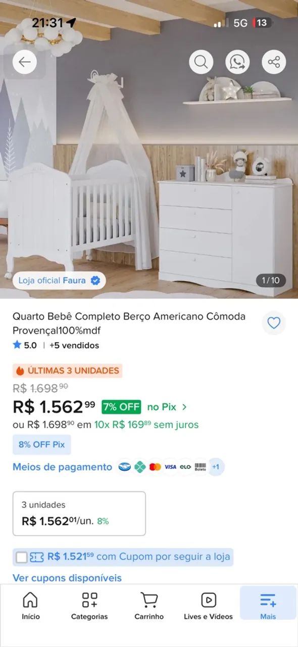Berço com colchão  - Foto 3