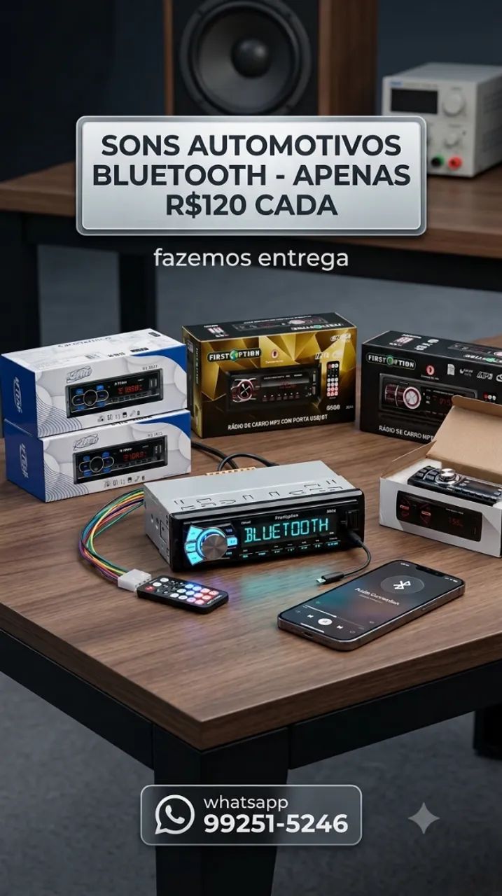 Aparelho de som automotivo com bluetooth a pronta entrega !