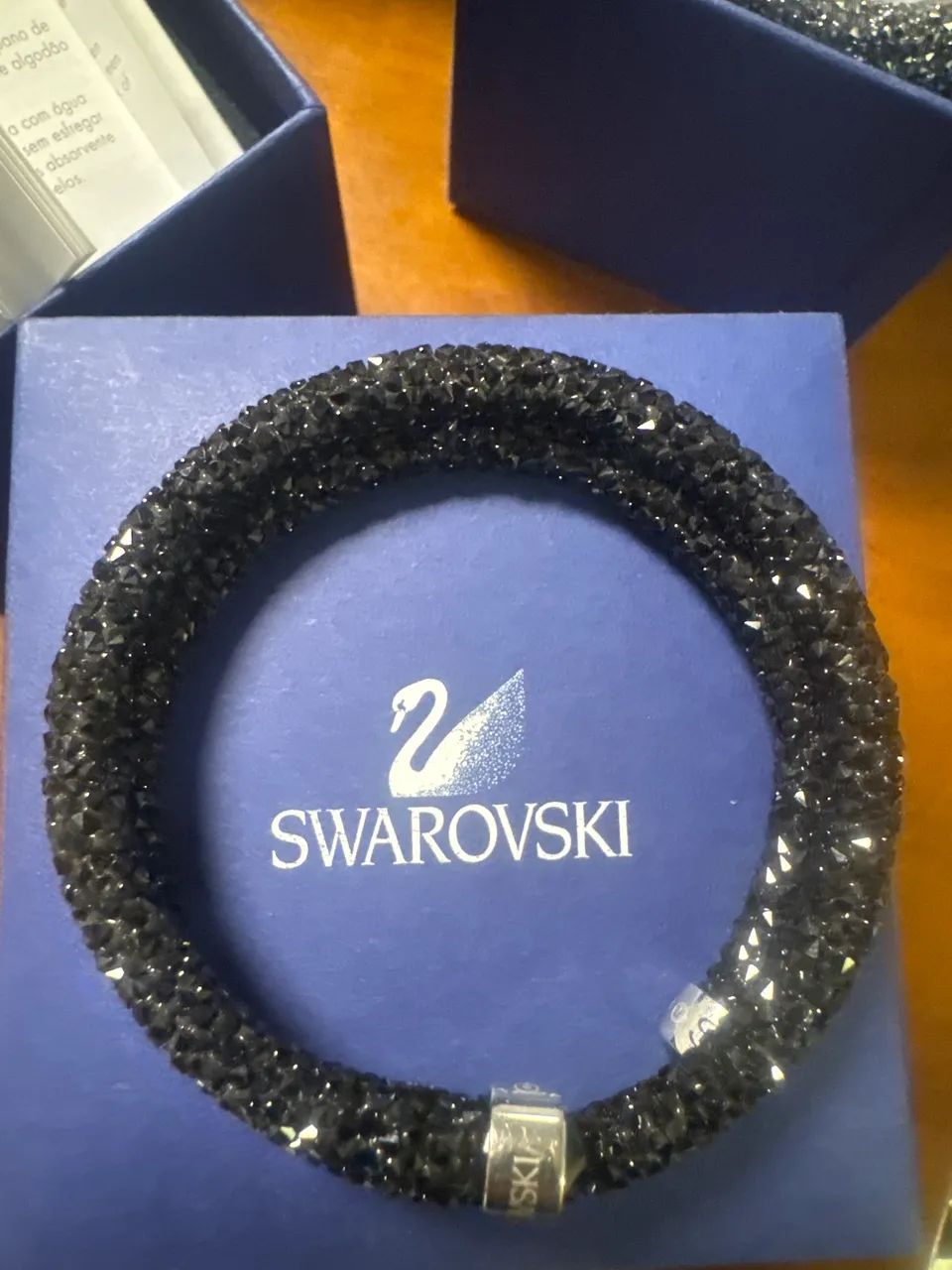 Bracelete Swarovski Crystaldust Original - Preta - Foto 2
