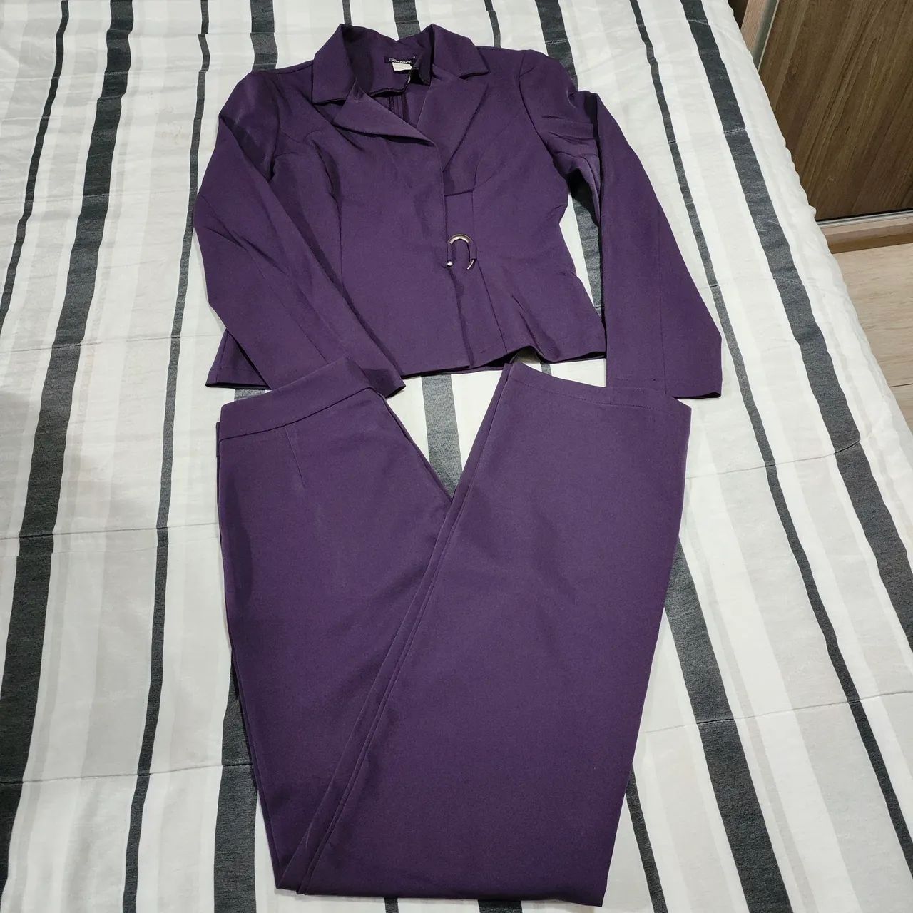 Conjunto Oxford feminino M roxo - Foto 3