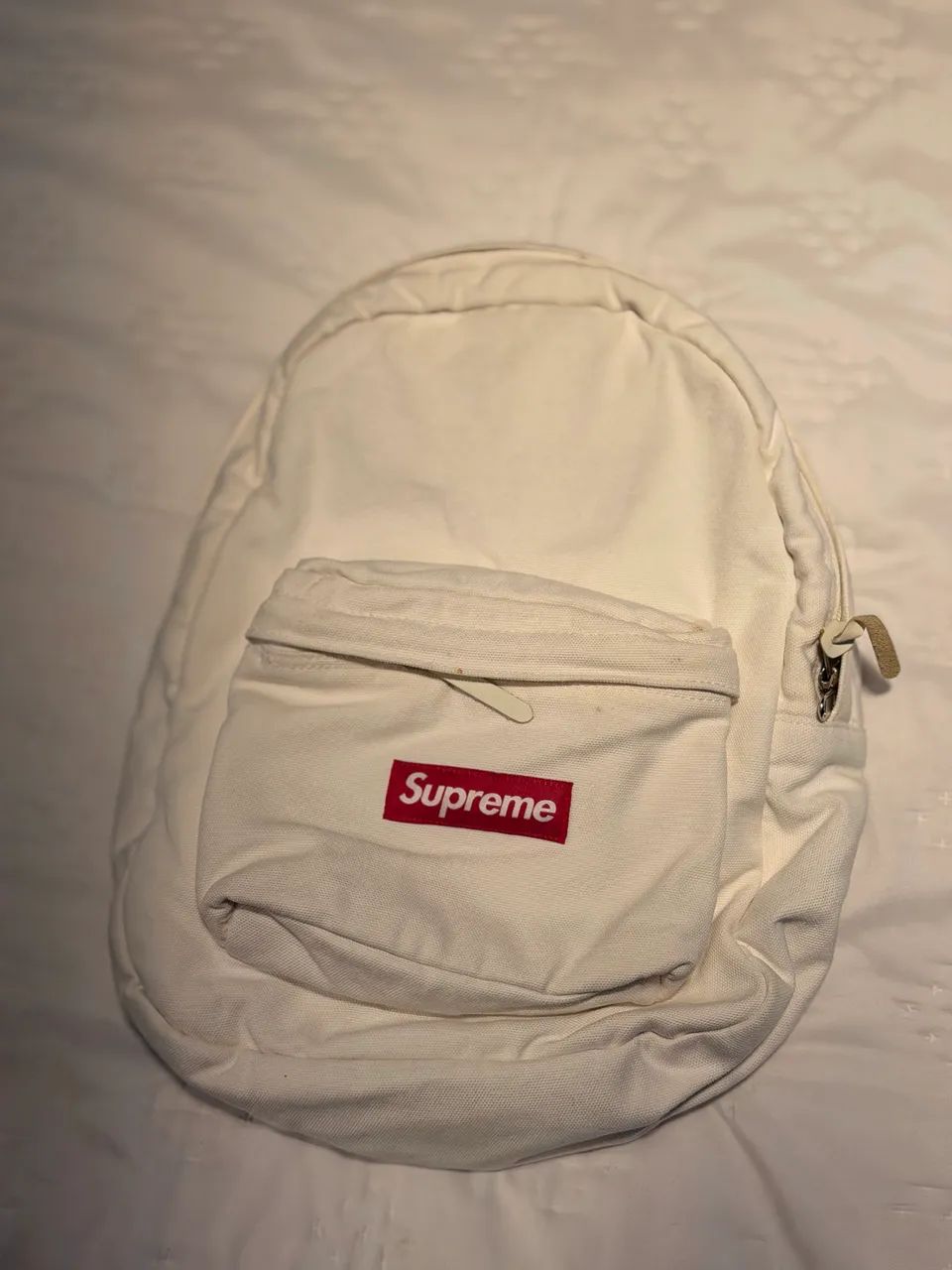 Mochila Supreme Canvas Backpack White Box Logo Original - Bolsas