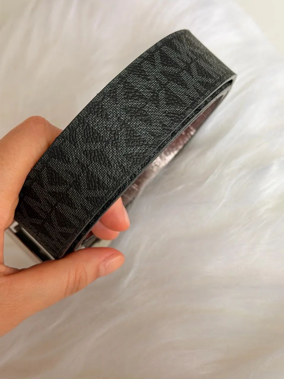 Cinto Michael Kors Preto com detalhes prateado  - Foto 4