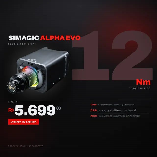 SIMAGIC ALPHA EVO 12 NM - NOVO LACRADO - Peças e Acessórios de